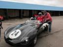Marjorie Halford went for a ride in a D Type Jaguar